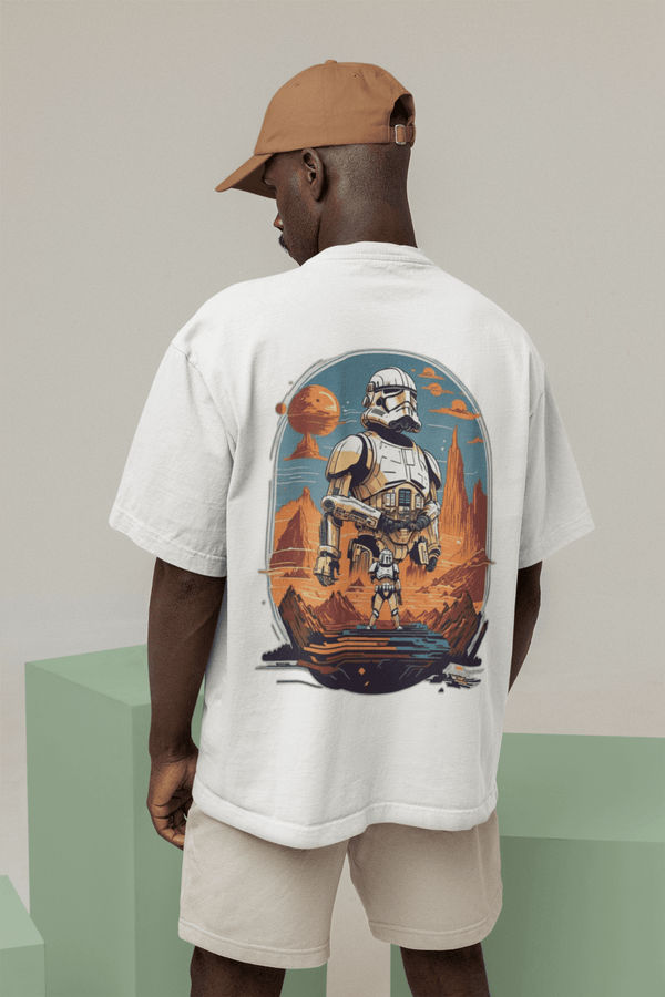 Star Wars Stormtrooper Beige Oversized Tee - TOSSIDO