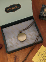 Steampunk - Inspired Bronze Pocket Watch with Transparent Back - TOSSIDO