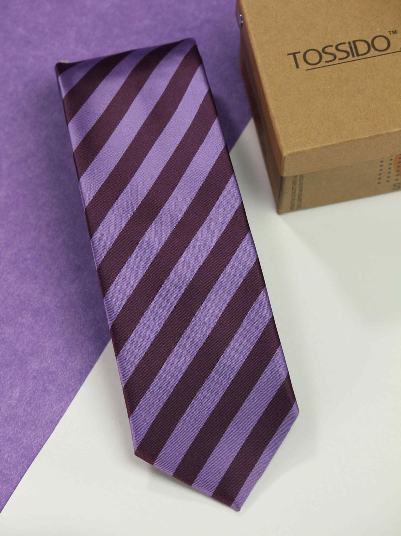 Stripe Up Necktie - TOSSIDO