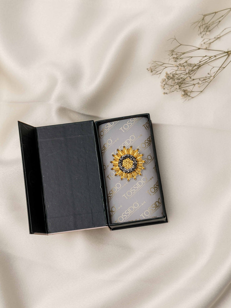Sunflower Designer Brooch - TOSSIDO