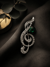 Symphony Green Crystal Brooch - TOSSIDO