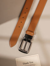 Tan & Black Reversible Leather Belt