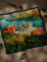 Teal Agra Taj Mahal City Scarf - TOSSIDO