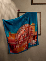 Teal Jaipur Hawa Mahal City Scarf - TOSSIDO