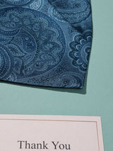 Teal Paisley Woven Cravat & Pocket Square Set - TOSSIDO