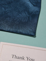 Teal Tonal Floral Woven Cravat & Pocket Square Set - TOSSIDO