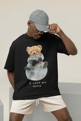 Teddy On Space Oversized Tee - TOSSIDO