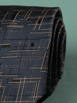 Grey Abstract Woven Necktie