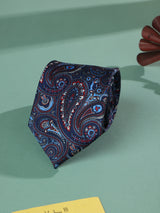 Blue Paisley Printed Necktie