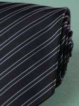 Grey Stripe Woven Necktie