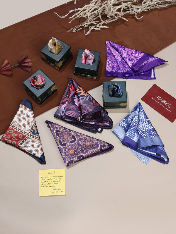 The Classic 9 - Piece Pocket Square Set - TOSSIDO