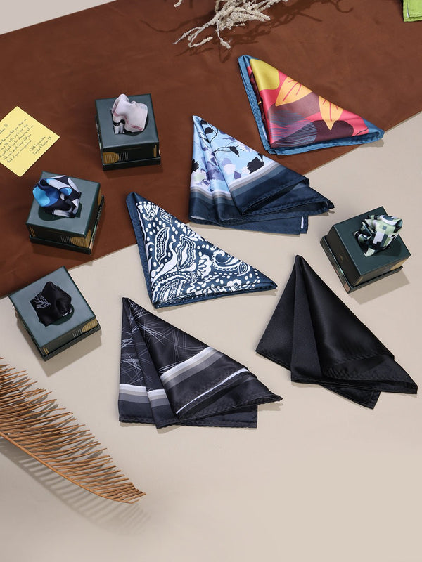 The Elite Edition: 9 - Piece Designer Pocket Square Collection - TOSSIDO