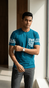 The JGU Azure Graffiti T-Shirt - TOSSIDO