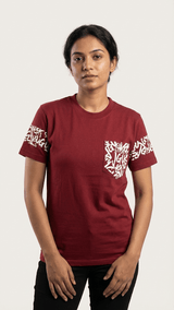The JGU Crimson Graffiti T-Shirt - TOSSIDO