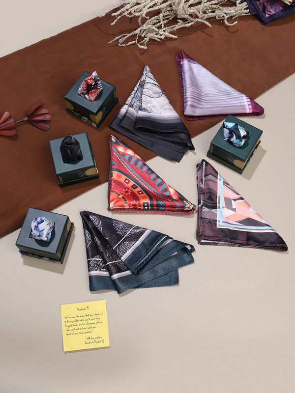 The Luxe 9 - Piece Pocket Square Ensemble - TOSSIDO