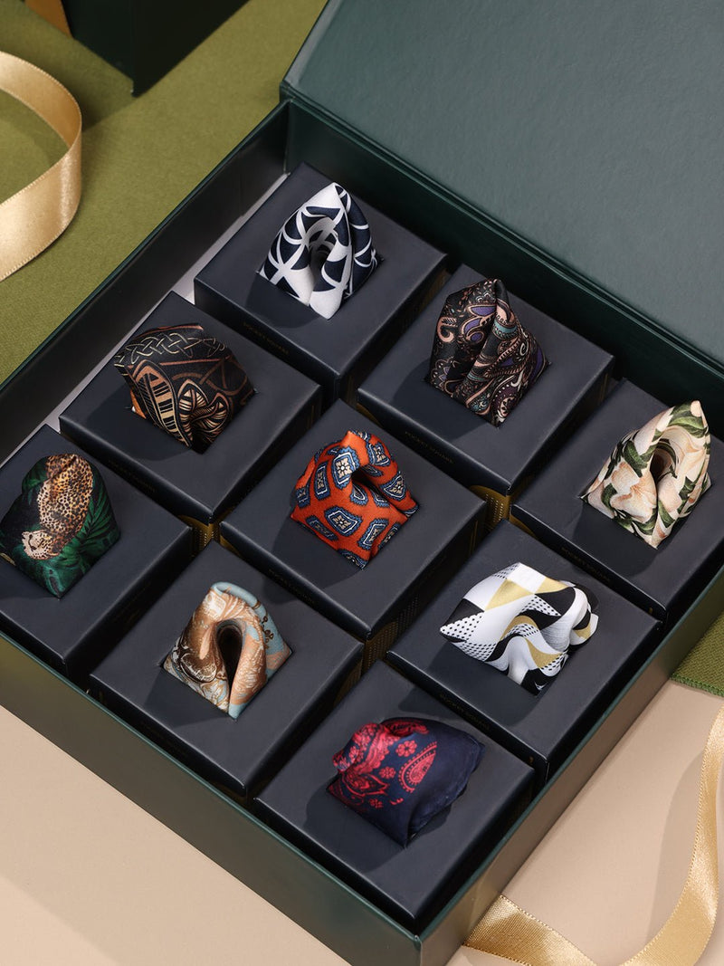 The Timeless 9 - Piece Pocket Square Ensemble - TOSSIDO