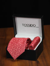 Pink Necktie & Pocket Square Giftset