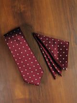 Maroon Necktie & Pocket Square Giftset