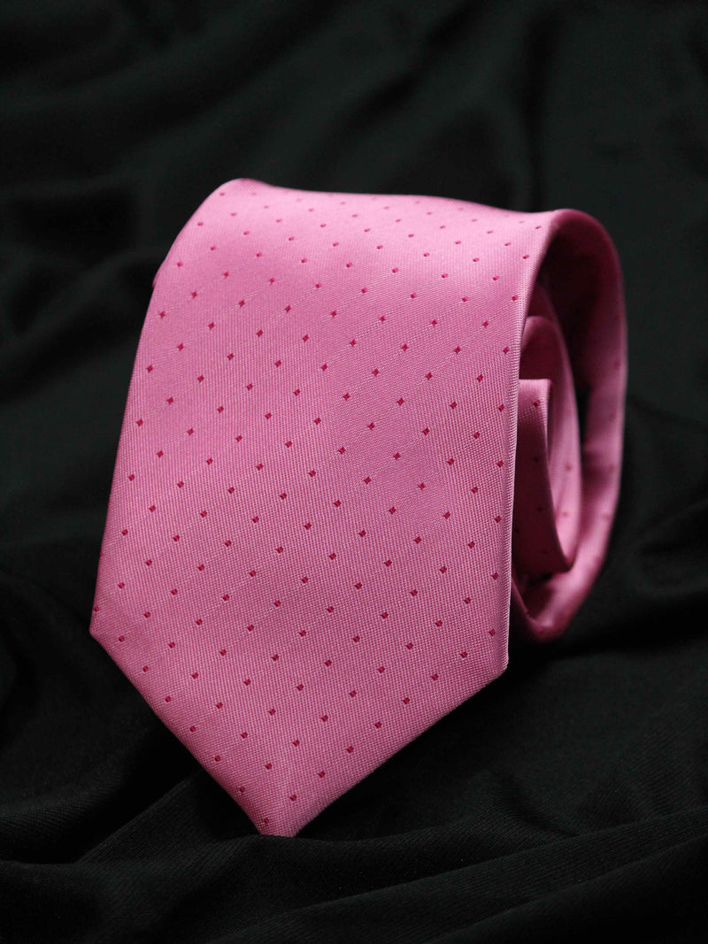 Pink Dots Necktie & Pocket Square Giftset
