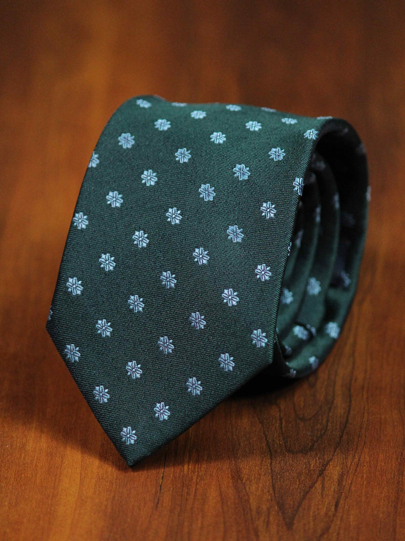 Green Floral Necktie & Pocket Square Giftset