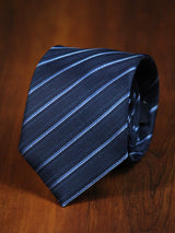 Blue Stripe Necktie & Pocket Square Giftset