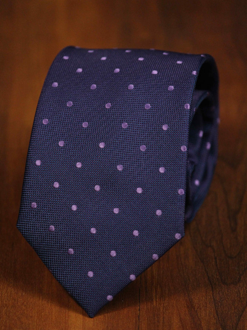Purple Polka Necktie & Pocket Square Giftset