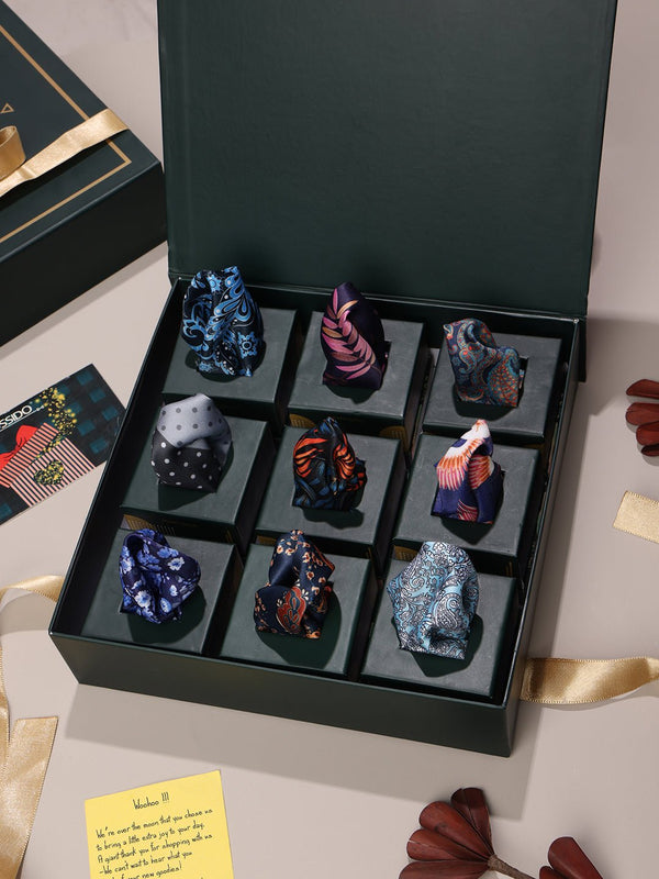 Tossido’s Classic 9 - Piece Pocket Square Assortment - TOSSIDO