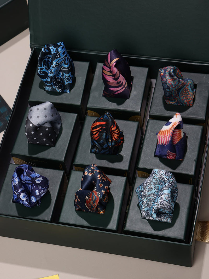 Tossido’s Classic 9 - Piece Pocket Square Assortment - TOSSIDO
