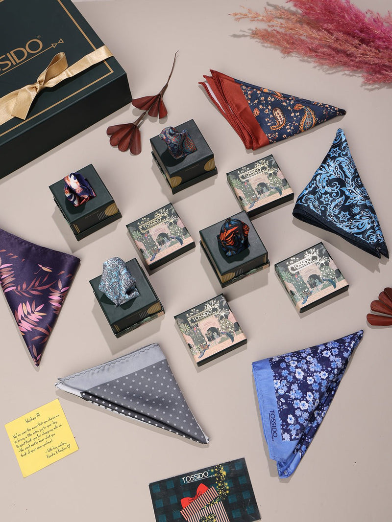 Tossido’s Classic 9 - Piece Pocket Square Assortment - TOSSIDO
