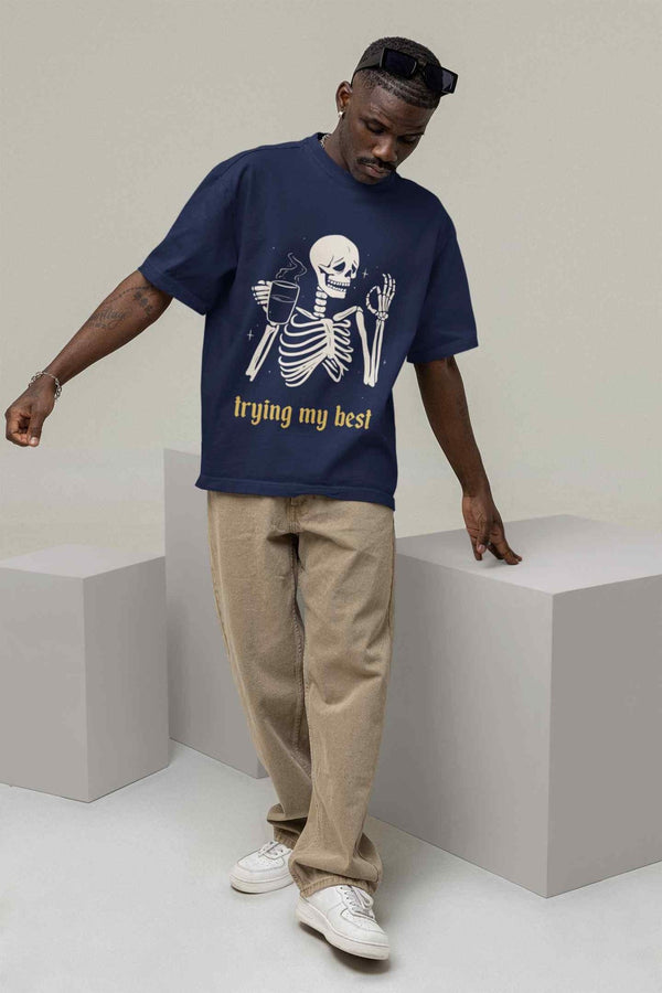 Trying My Best Oversized Tee - TOSSIDO