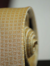 Gold Geometric Woven Silk Necktie