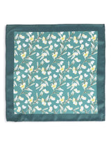 Turkish Green Floral Stole & Pocket Square Set - TOSSIDO
