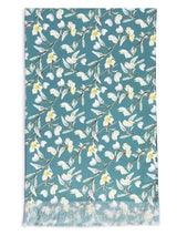 Turkish Green Floral Stole & Pocket Square Set - TOSSIDO