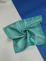 Turquoise Floral Pocket Square - TOSSIDO