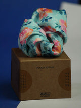 Turquoise Floral Pocket Square - TOSSIDO