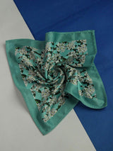 Turquoise Floral Pocket Square - TOSSIDO