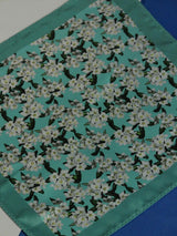Turquoise Floral Pocket Square - TOSSIDO