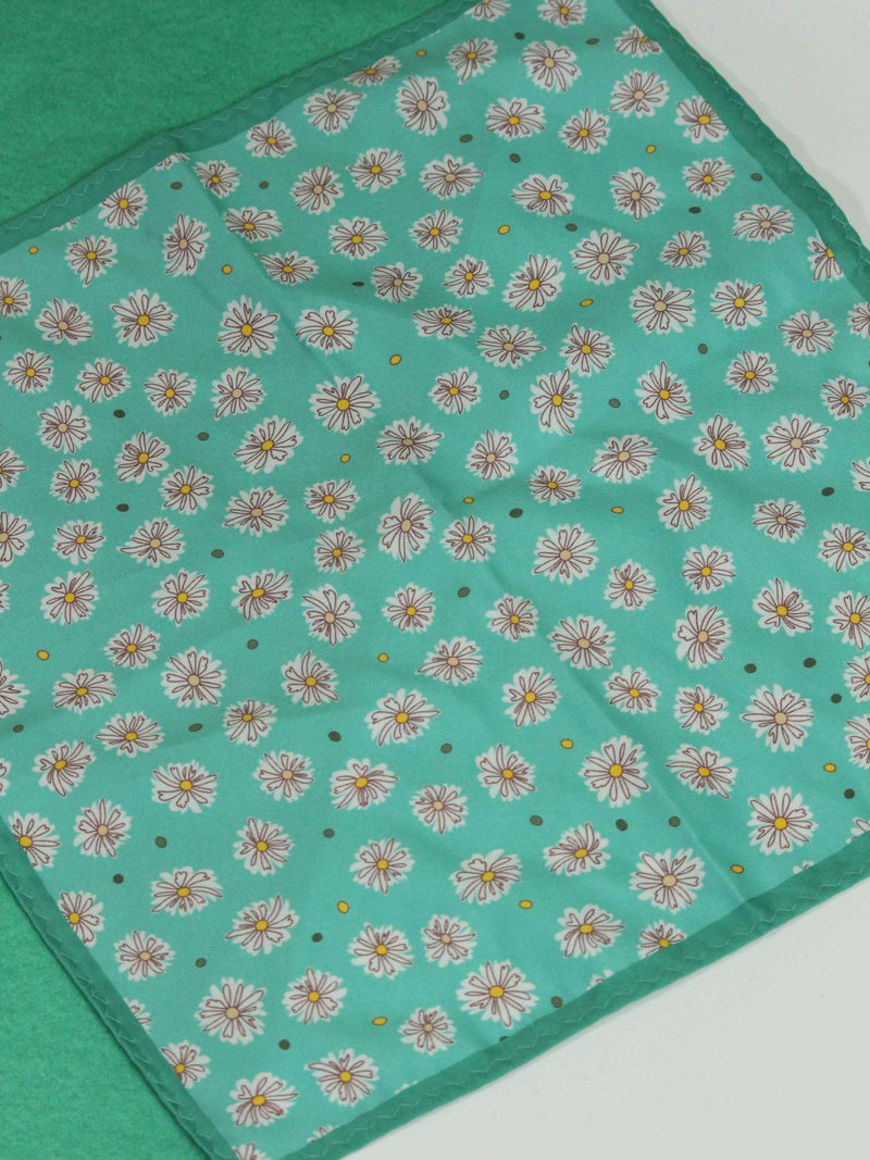Turquoise Floral Pocket Square - TOSSIDO