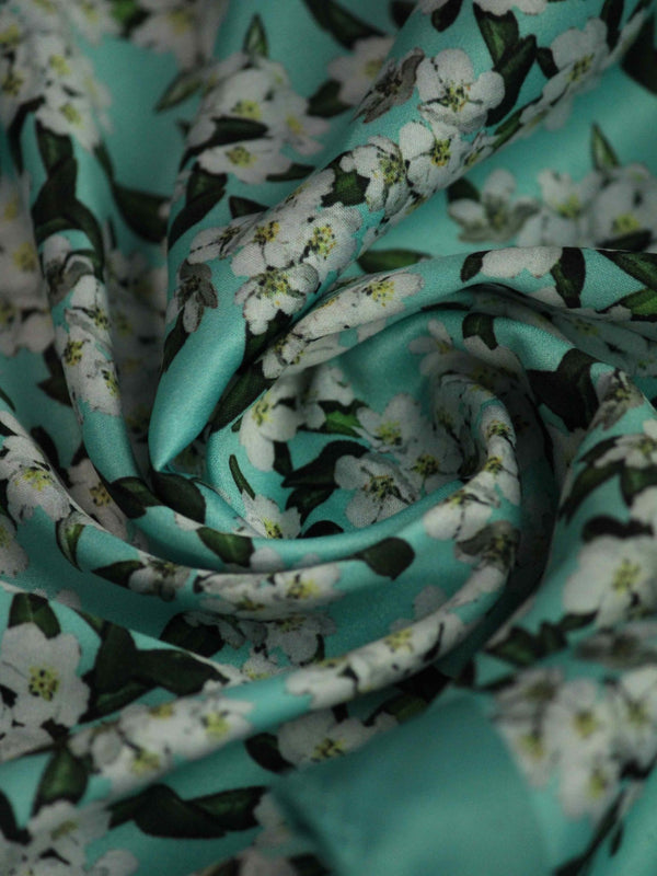 Turquoise Floral Pocket Square - TOSSIDO