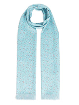 Turquoise Floral Stole & Pocket Square Set - TOSSIDO