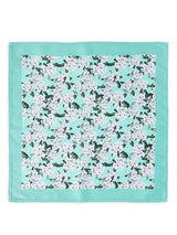 Turquoise Floral Stole & Pocket Square Set - TOSSIDO