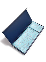 Turquoise Floral Stole & Pocket Square Set - TOSSIDO
