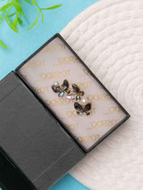 Twin Butterfly Pearl Brooch - TOSSIDO