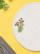 🍇 Verdant Gemstone Grape Cluster Brooch - TOSSIDO