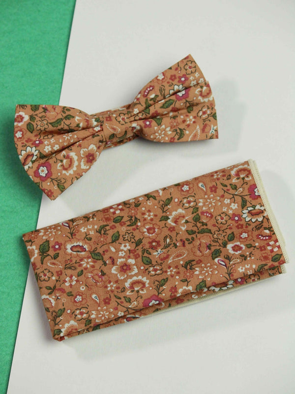 Vermillion Bowtie & Pocket Square Set - TOSSIDO