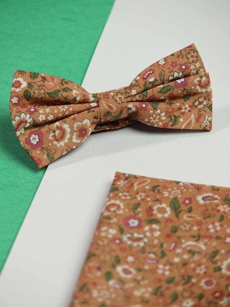 Vermillion Bowtie & Pocket Square Set - TOSSIDO