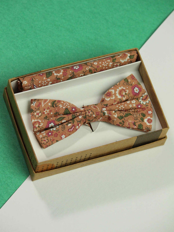 Vermillion Bowtie & Pocket Square Set - TOSSIDO