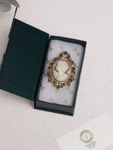 Victorian Cameo Rose Frame Brooch - TOSSIDO