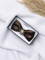 Vintage Pearl Beaded Bowtie Brooch - TOSSIDO