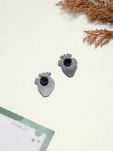 Wave Heart & Sunflower Artist Heart Enamel Pin Set of 2 - TOSSIDO
